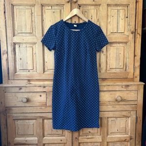 Old Navy M Blue and White Polka Dot Short Sleeve Dress